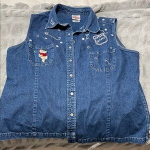 Disney Blue Denim Sleeveless Top